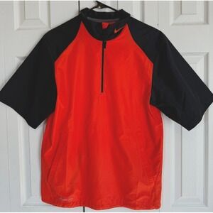 NEW Nike Storm-Fit Orange Black Pullover Windbreaker Jacket 1/4 Zip Men's Sz XS